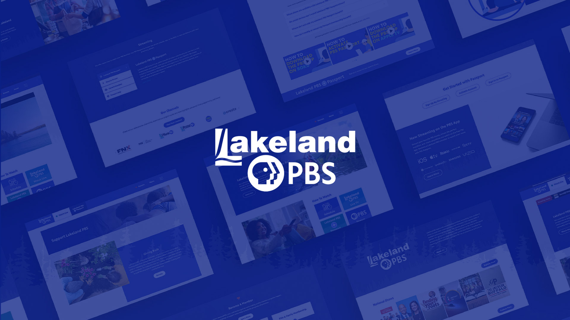 Lakeland PBS website designs showcase.