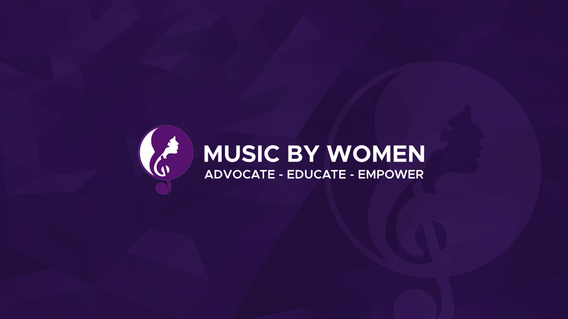 Music by Women advocacy and empowerment logo