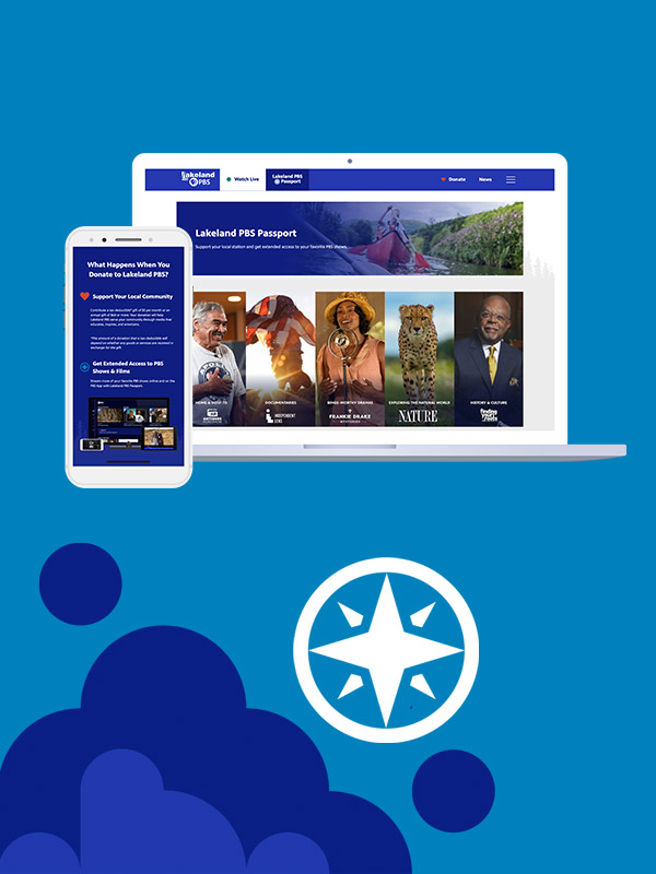 Lakeland PBS Passport on phone and laptop displays