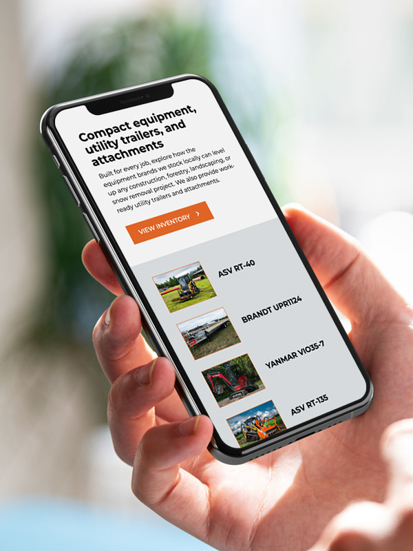 Mobile screen displaying compact equipment inventory list.