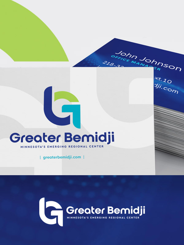 Greater Bemidji business card and logo design