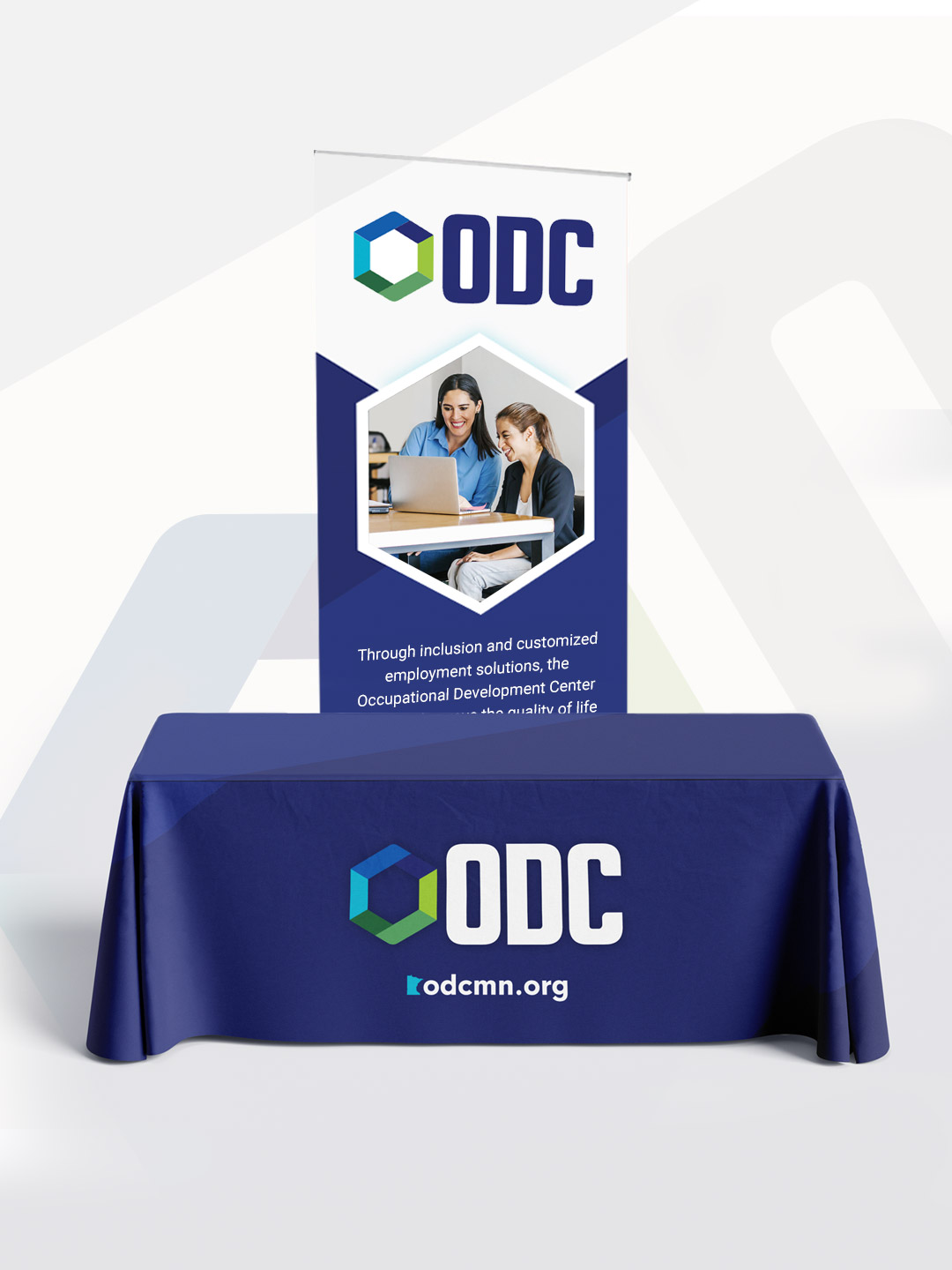 ODC banner promoting employment solutions and quality of life.