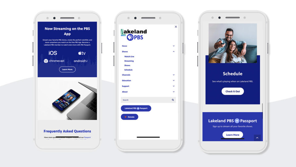 Lakeland PBS app streaming schedule on smartphones