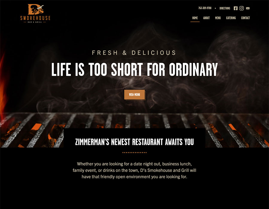 Bar Grill Restaurant Website Refresh