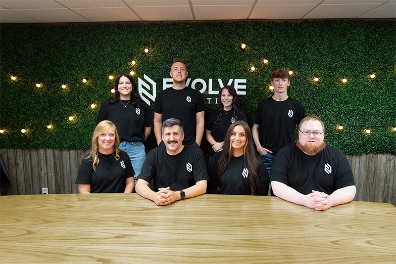 July 2024 Team Office photo of the Evolve Creative team