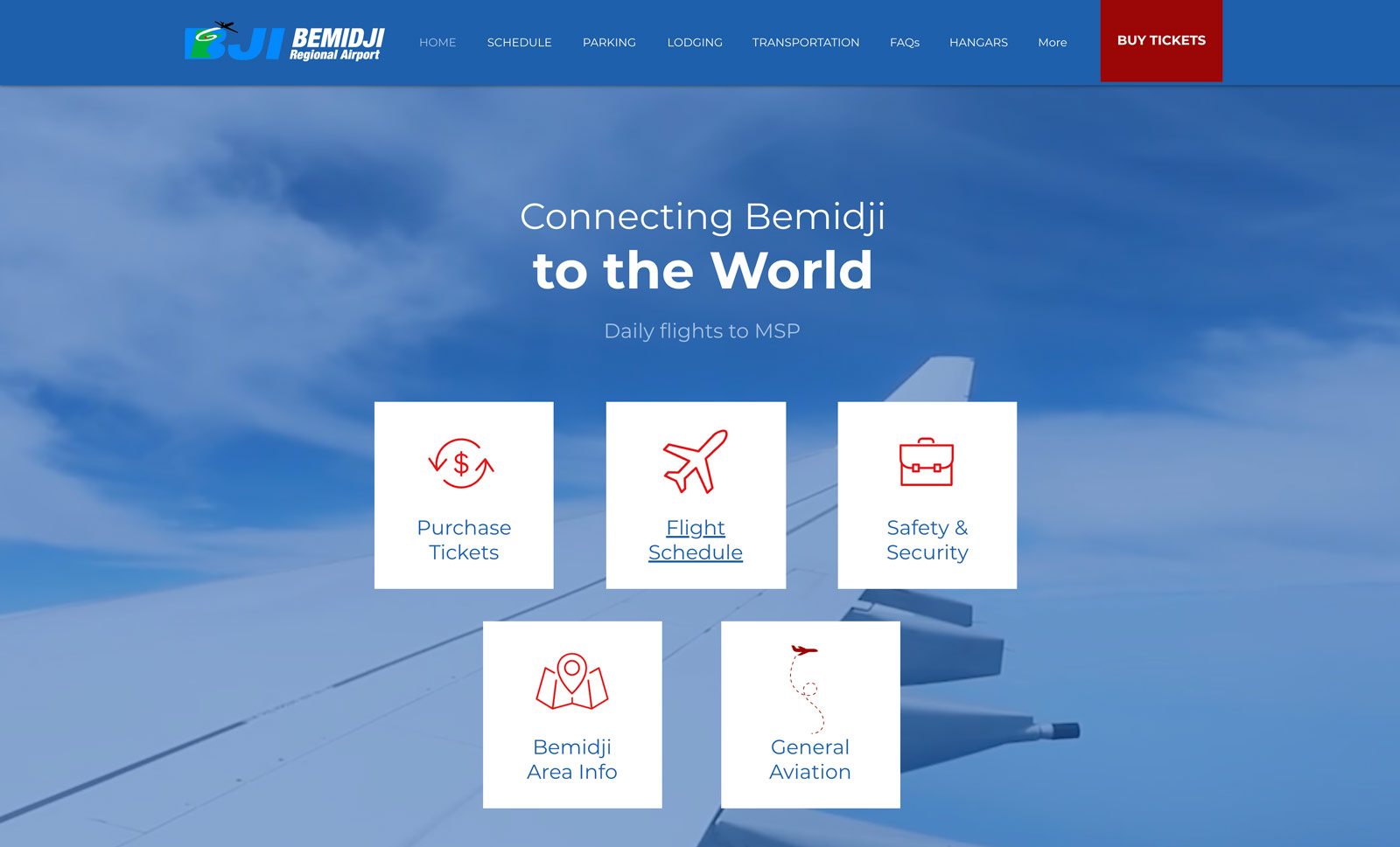 Bemidji airport services and flight information overview.
