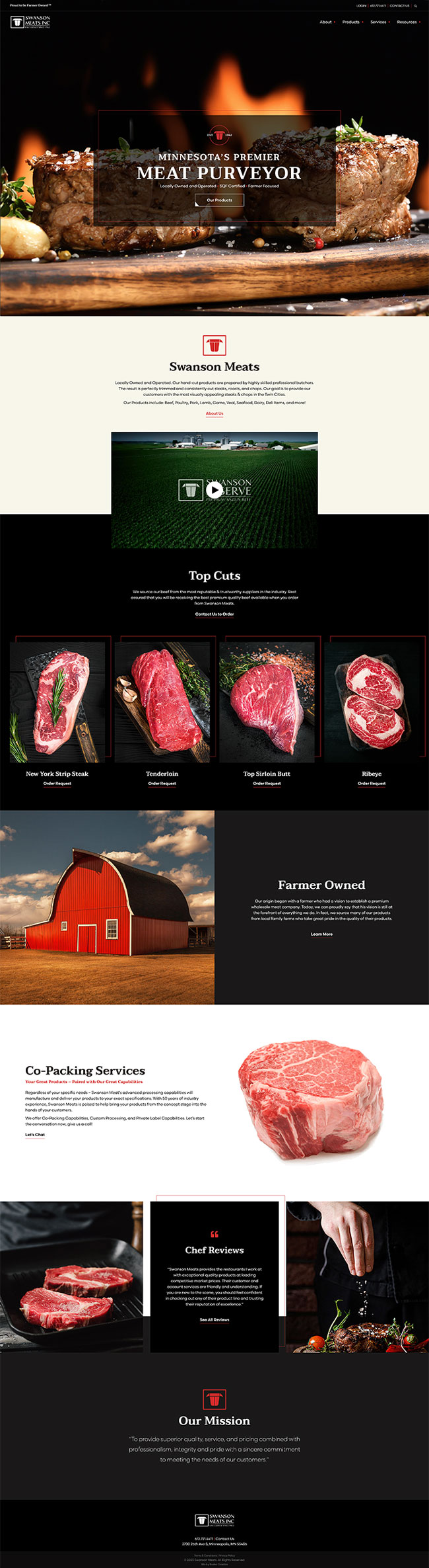 Swanson Meats Website Design