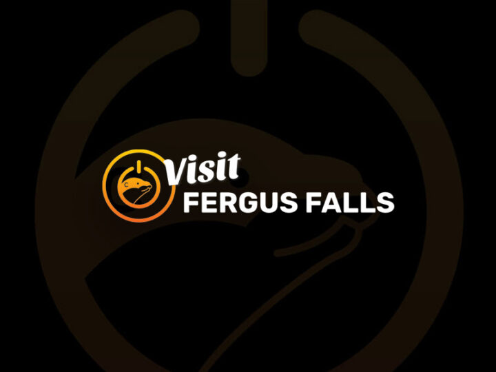 Visit Fergus Falls logo with otter design.